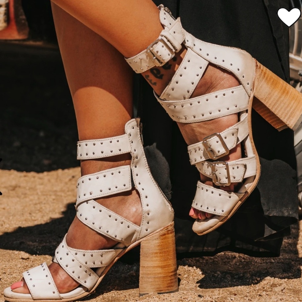 FREEBIRD Tanica Leather Heel Sandal